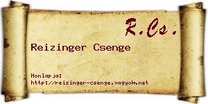 Reizinger Csenge névjegykártya